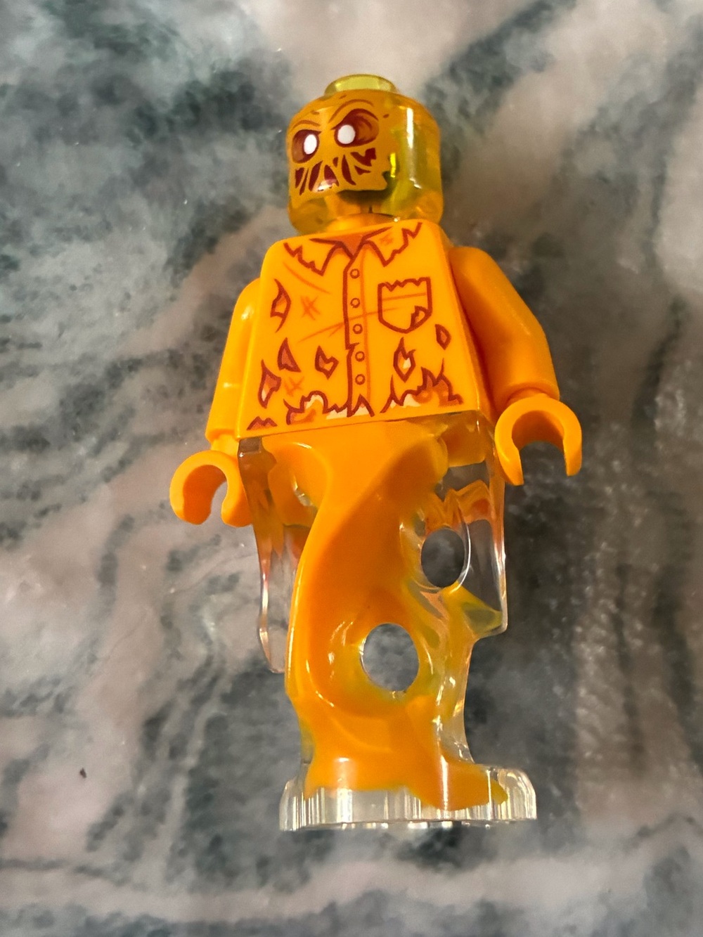 Transparent Yellow Flame minifigure Lego